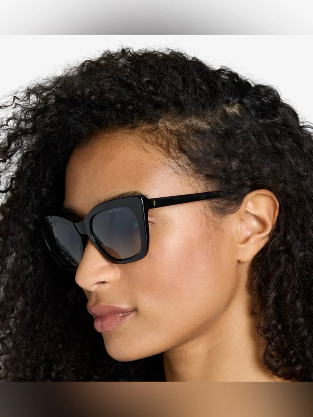 Kenneth Cole Cat Eye Acetate Sunglasses KC00056 Black Gradient Luxury